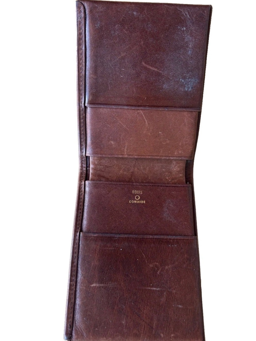 Vintage Rolfs Cowhide Brown Men’s Wallet Genuine Leather